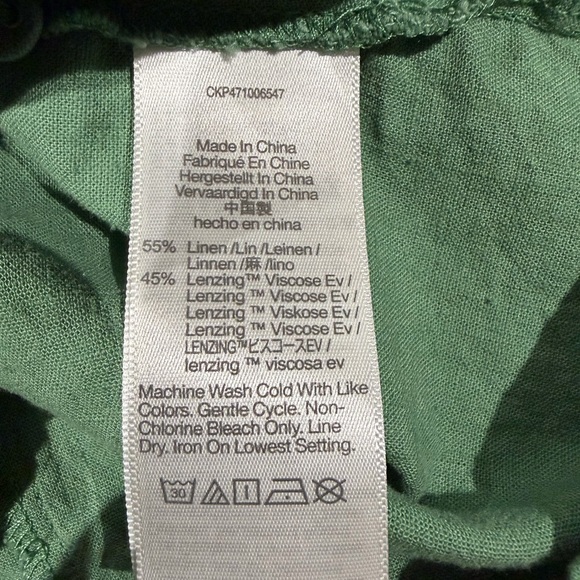 Madewell Margie Mini Dress Trellis Green Size 2 Linen Blend Sweetheart Neckline - Picture 5 of 8